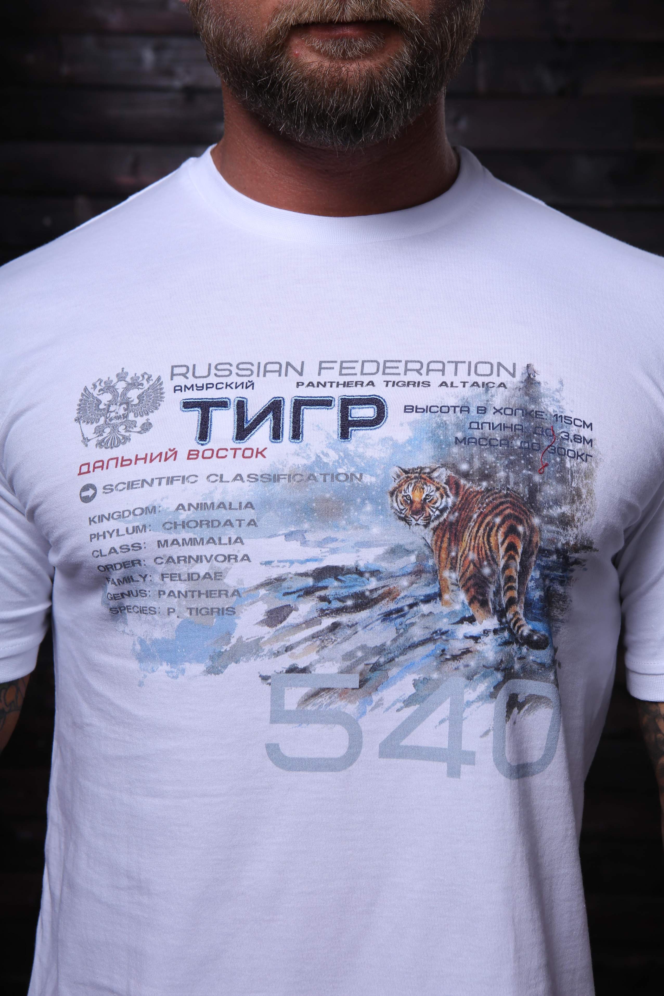 Футболка муж "Тигр", 100% хлопок